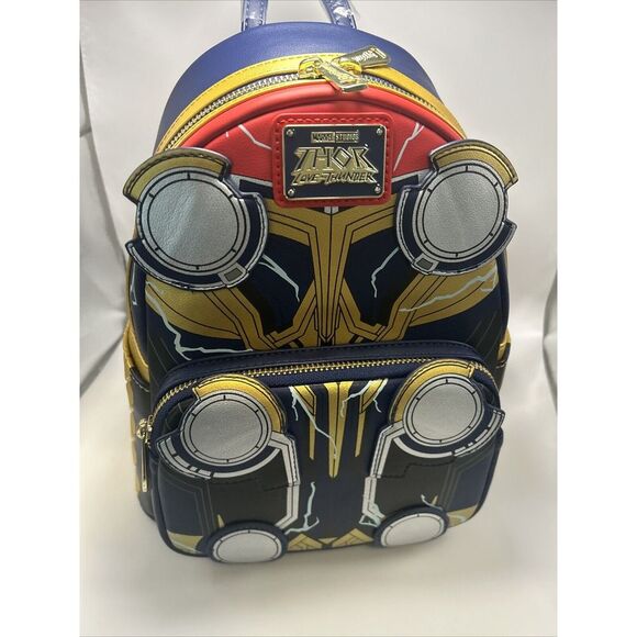 Loungefly Thor: Love and Thunder Glow-in-Dark Cosplay Mini Backpack Purse NWT - Picture 14 of 16